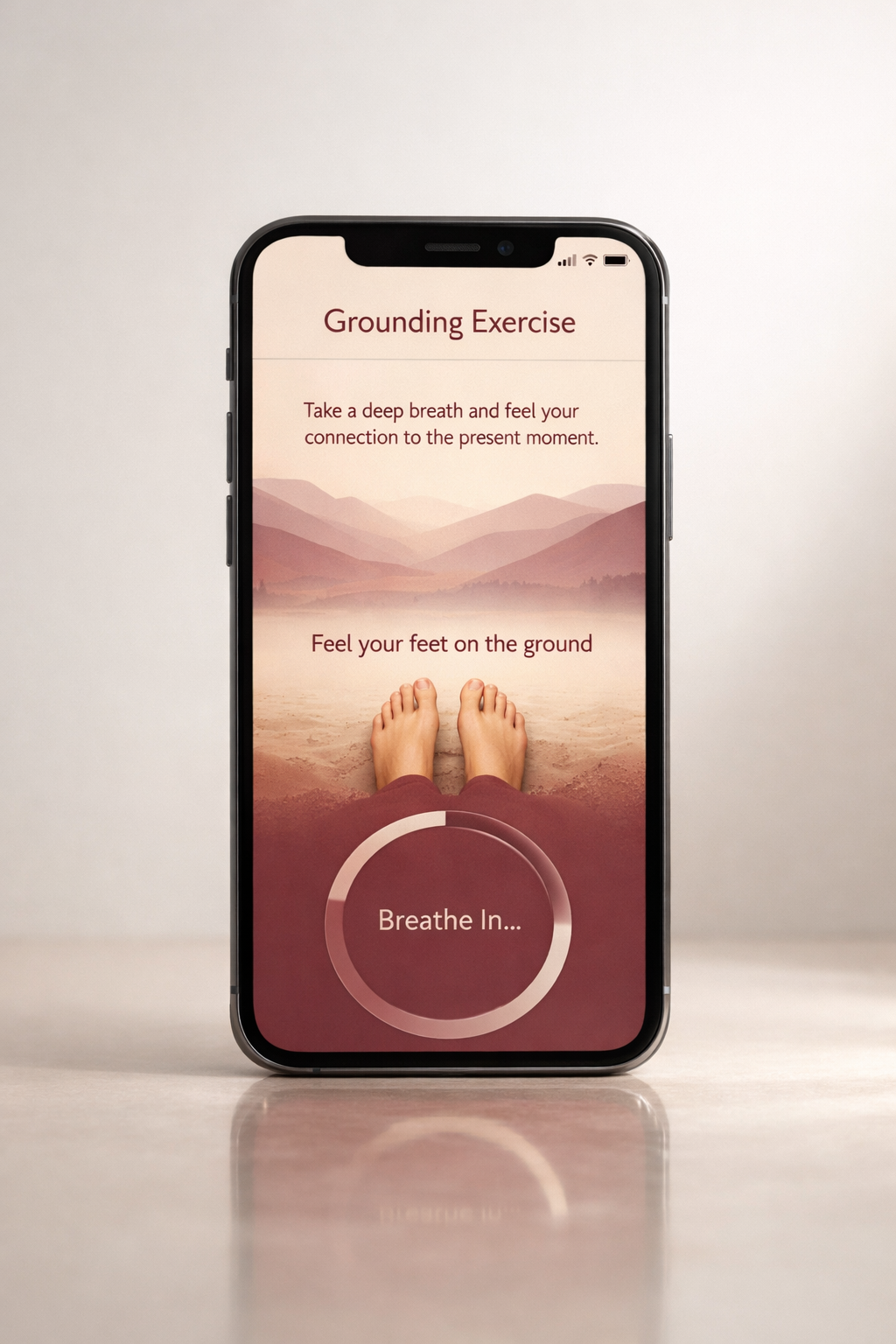 Reclaim Yourself healing app interface